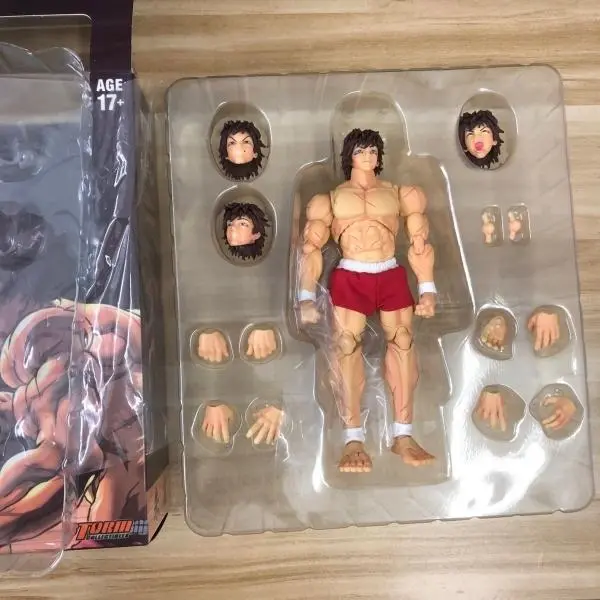ST 1/12 Son Of Ogre Baki Hanma KO Articulated Action Figure Fighting Figure Anime Toy Collect Muscular Model Ornament Boy Gifts