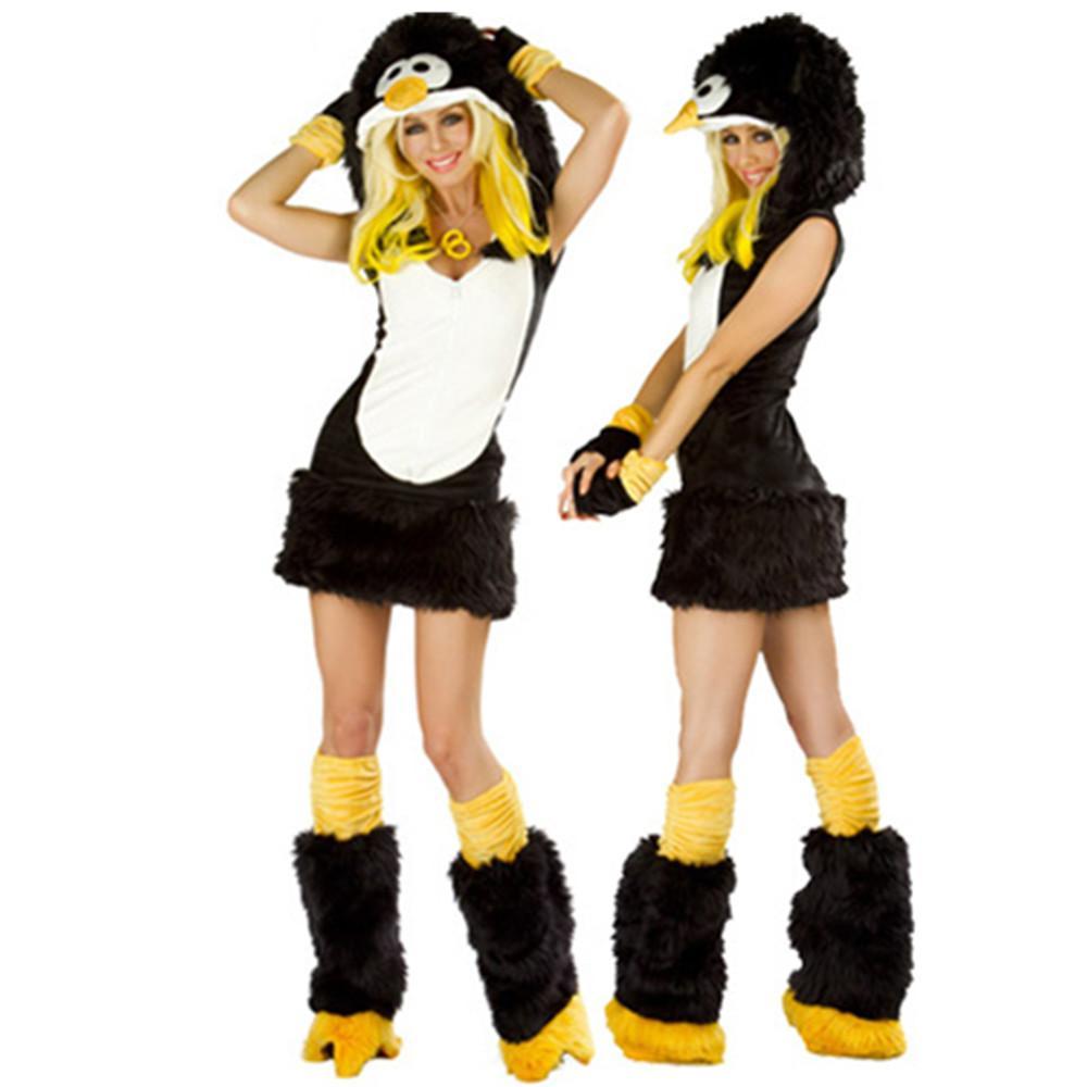 Adult Fluffy Plush Clothing Animal Costume Deluxe Monster Teddy Bear Fox Penguin Cosplay Costumes Women Masquerade Fancy Outfits