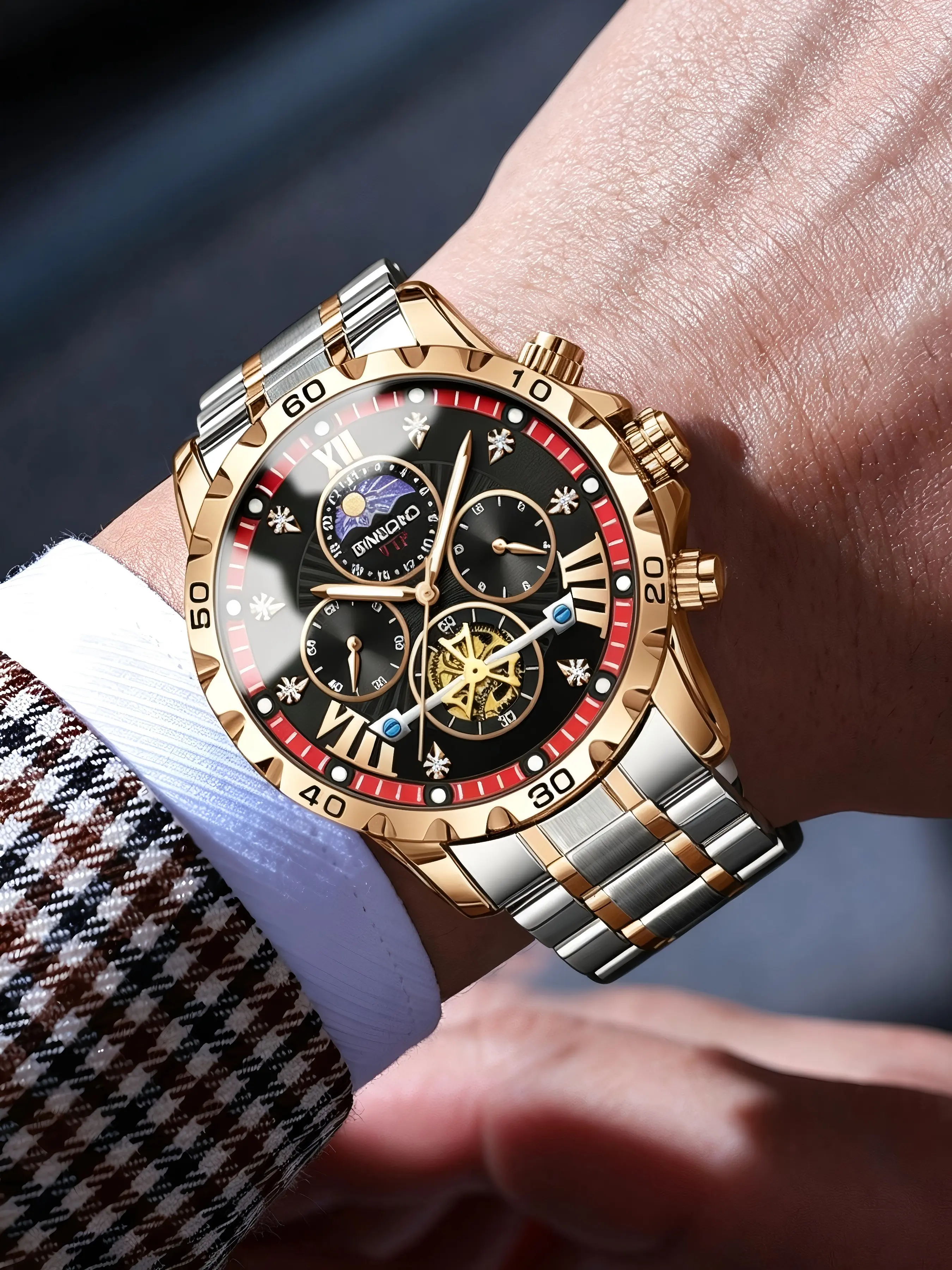 Men's Business Watch, Simple and Elegant, Quartz Movement, Perfect for Daily and Business Wear, Ideal for Christmas and Holidays