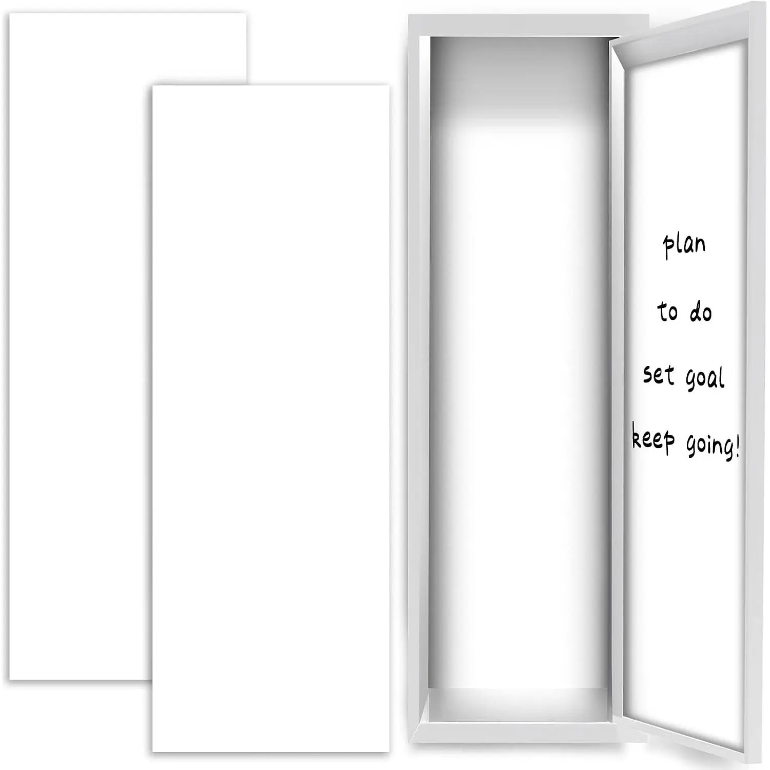 2 Pcs School Locker Magnetic Wallpaper 12 x 36 Inch Removable Magnetic Locker Wallpaper Accessories for Girls Boys Back to School Decoration for Office Students(Simple White)