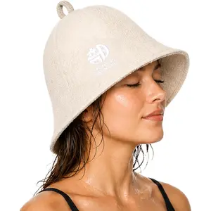 Sauna Hat – Japanese Design, 100% Cotton, Double-Layer Reversible Sauna Cap for Men & Women,Heat Protection