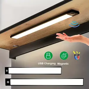 Wireless Magnetic USB LED Cabinet Light, 3-Tone Dimmable, Motion Sensor, Adjustable Lighting, Wall-Mounted, for Bedroom, Kitchen, Bathroom