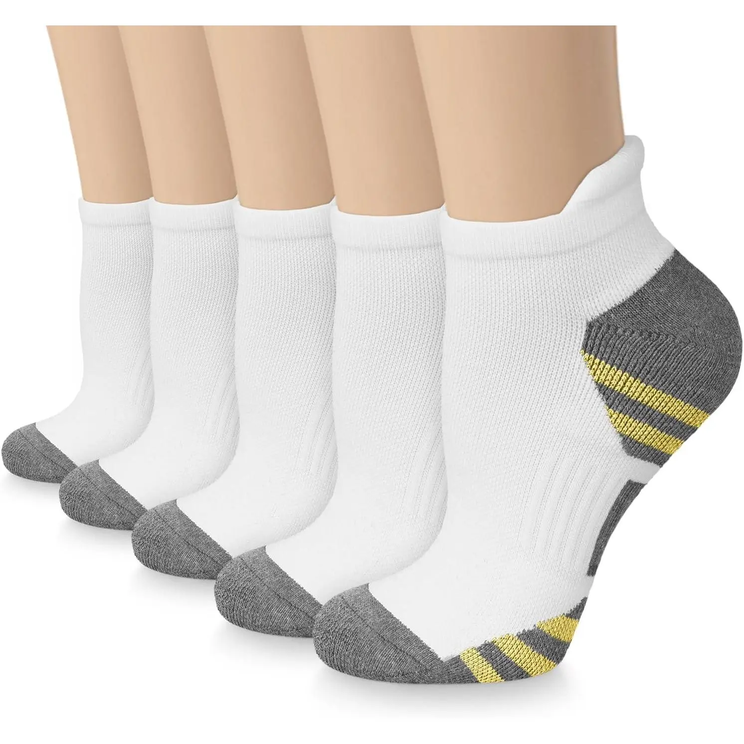 5 Pairs Copper Compression Socks for Women & Men - Ankle Plantar Fasciitis Arch Support Running Socks for Athletic