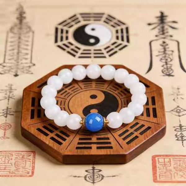 1-Prosperity Bracelet Charm Bracelet Easter Gift Basket Stackable Bracelets Fillers Boost Career Attract Wealth with  Design and White Beads for Good Luck Enhance Luck and Career Friendship Bracelet