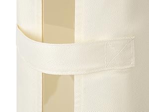 StorageWorks Toilet Paper Storage Baskets with Dual Flip Lids, Toilet Paper Organizer for Bathroom, Toilet Paper Container with Side Pocket, Holds 9 Mega or 12 Regular Rolls, Medium, Beige