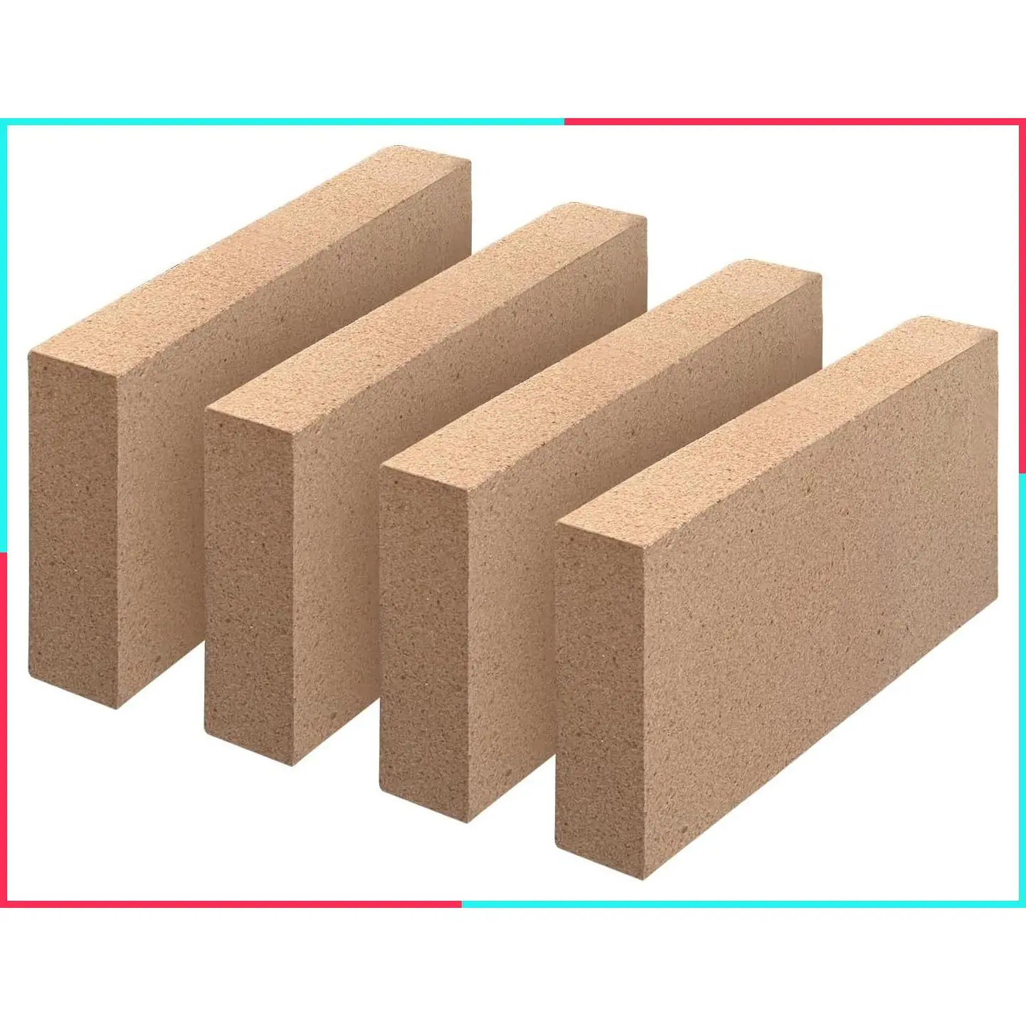 Food Grade Fire Bricks for Wood Stove, 9″ x 4-1/2″ x 1-1/4″