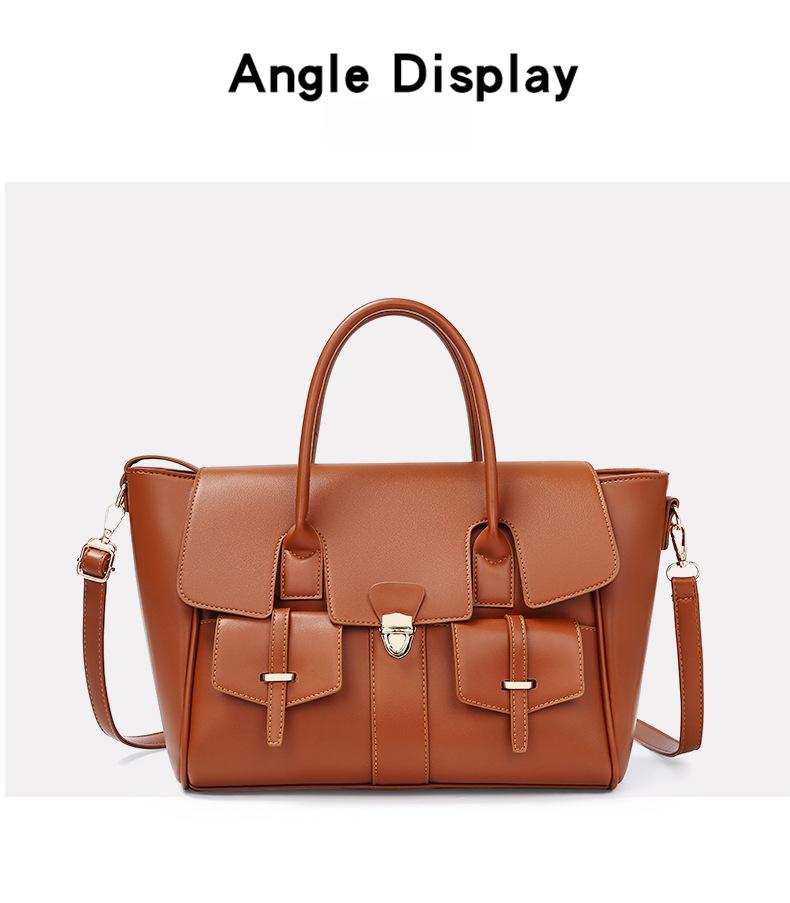 Vintage Handheld Tote Bag, New Large-Capacity Briefcase for Women, Suitable for Business Trips and Commuting