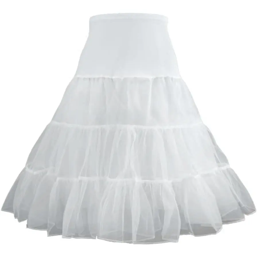 1950s Women's Vintage Petticoat Knee-Length Tulle Skirt Crinoline Half SlipGift