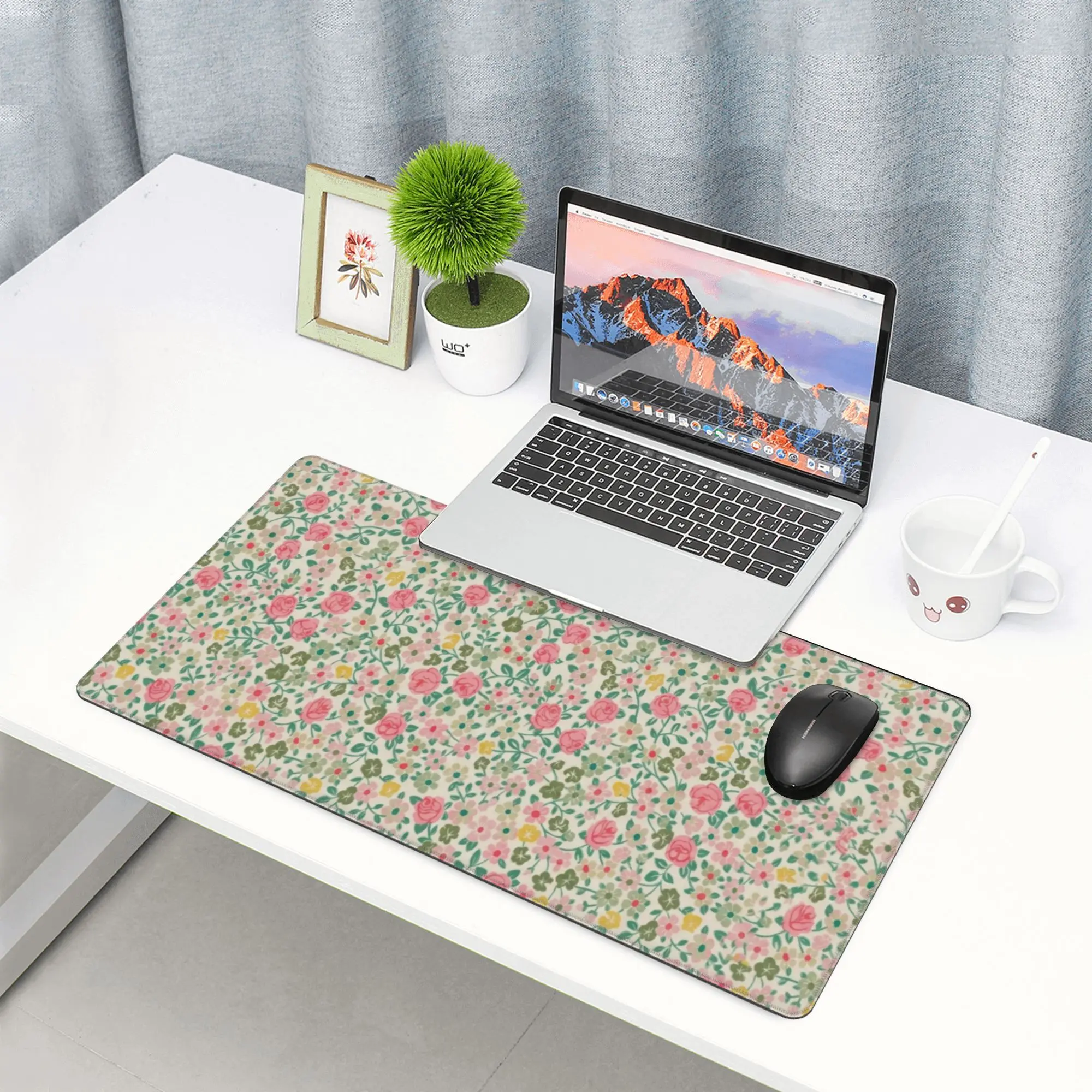 Japanese Ukiyo-e Wave Mouse Pad - Natural Rubber Non-Slip Base, 12x24/16x32", Smooth Movement & Mouse Support, Suitable for Gamers & Offices, Desktop Gaming Keyboard Pad