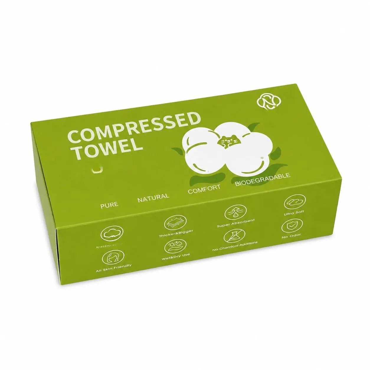 Disposable Compressed Towels Tablets  Pure  Portable Wash Cloths for Travel 12 count Extra Thick Super Absorbent  Towelettes Ideal for Outdoor Camping Hiking 9.45x11.8 Inch