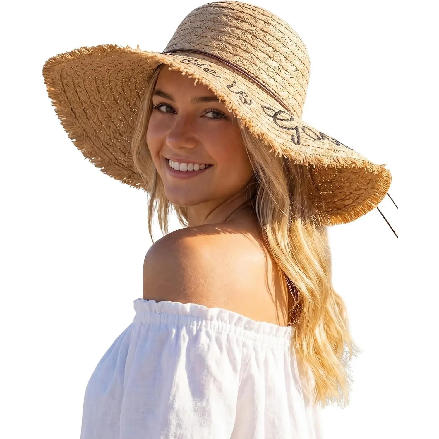 Womens Packable Foldable Wide Brim Sun Hat UPF 50+ for Beach