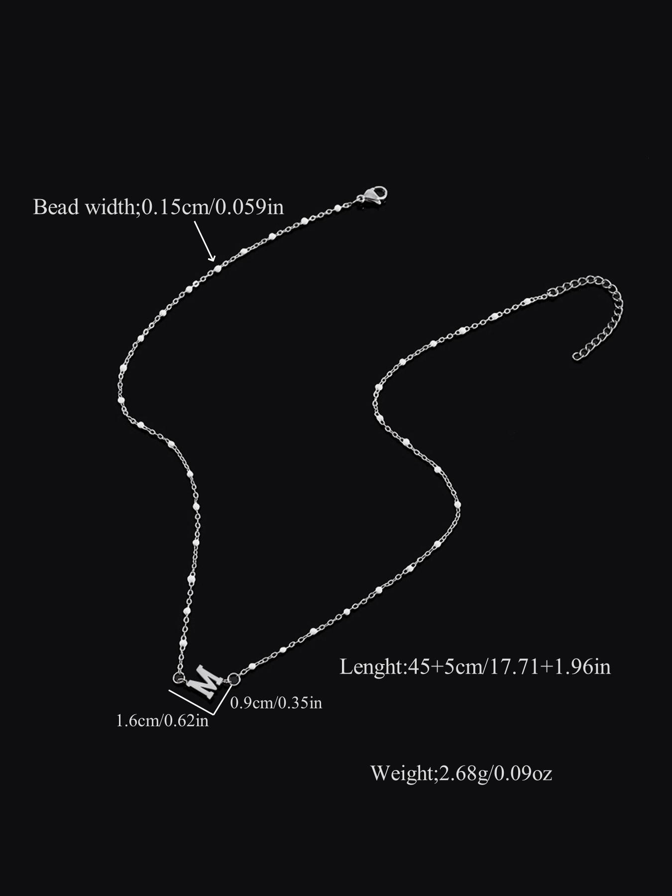 Women's Elegant Letter Charm Design Adjustable Lobster Closure Pendant Necklace, 2024 New Style Fashion Jewelry for Party, Trendy All-match & Exquisite Jewelry As Anniversary Gift, Non Tarnish Jewelry, Initial Letter Necklace