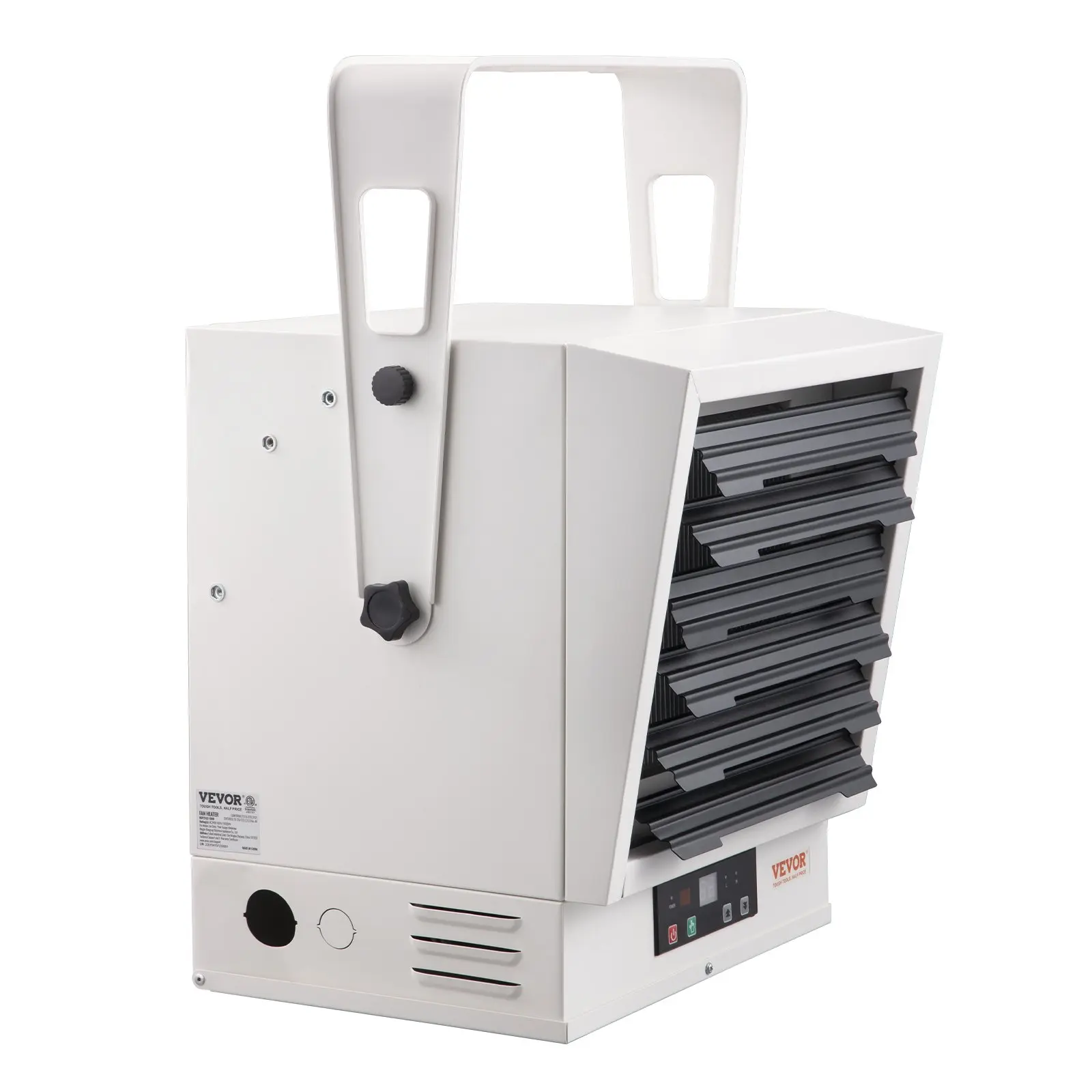 VEVOR Electric Garage Heater, 10000-Watt Digital Fan-Forced Wall/Ceiling Mount Shop Heater, with Remote Control Overheat Protection, Hardwired Heater with 9-Hour Timer, Ideal for Workshop, ETL Listed