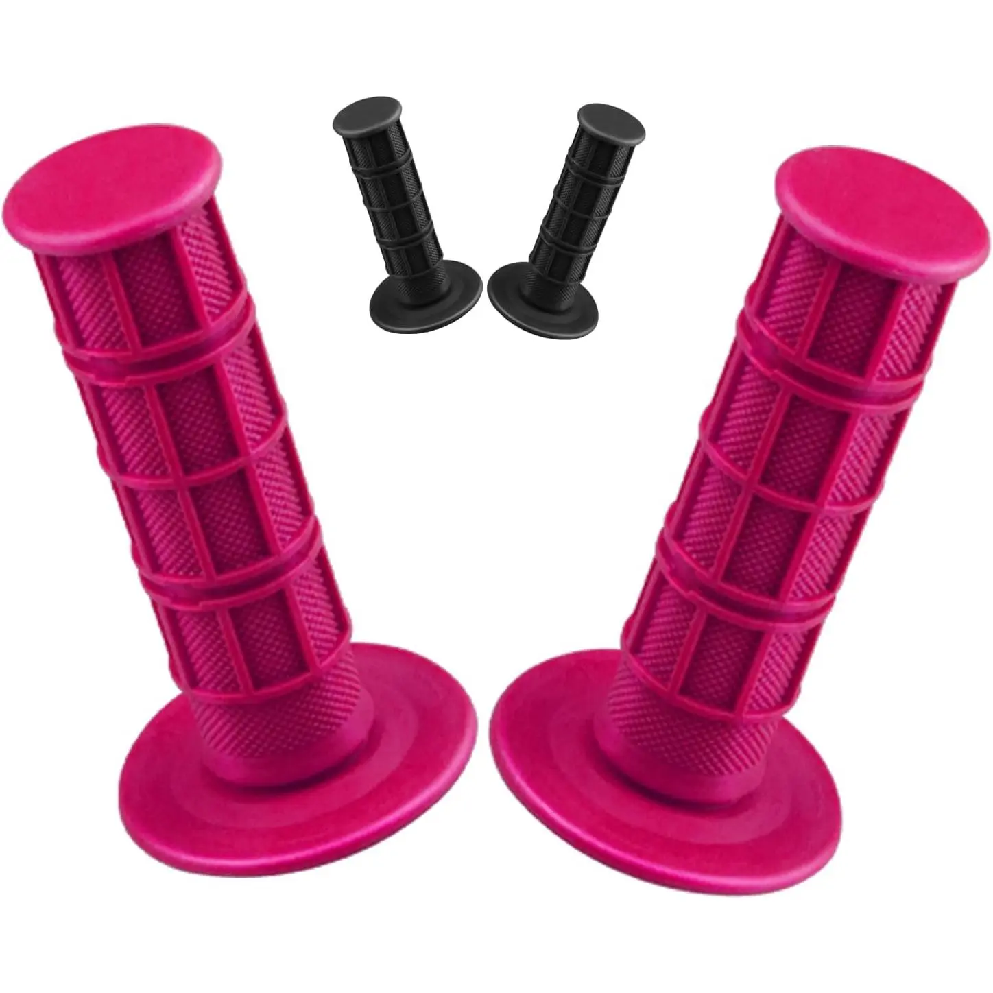 Universal 7/8" 22mm Rubber Handlebar Grips, Anti-Slip Off-Road Replacement Hand Grips for ATV Dirt Bike Pit Bike Quad Scooter, Shock-Absorbing Comfort Pair