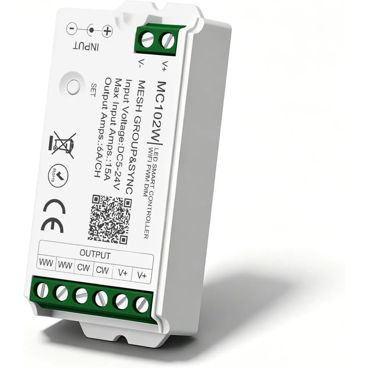 WiFi Tunable LED Controller for COB SMD 3-PIN (+CW WW) Strip Lights