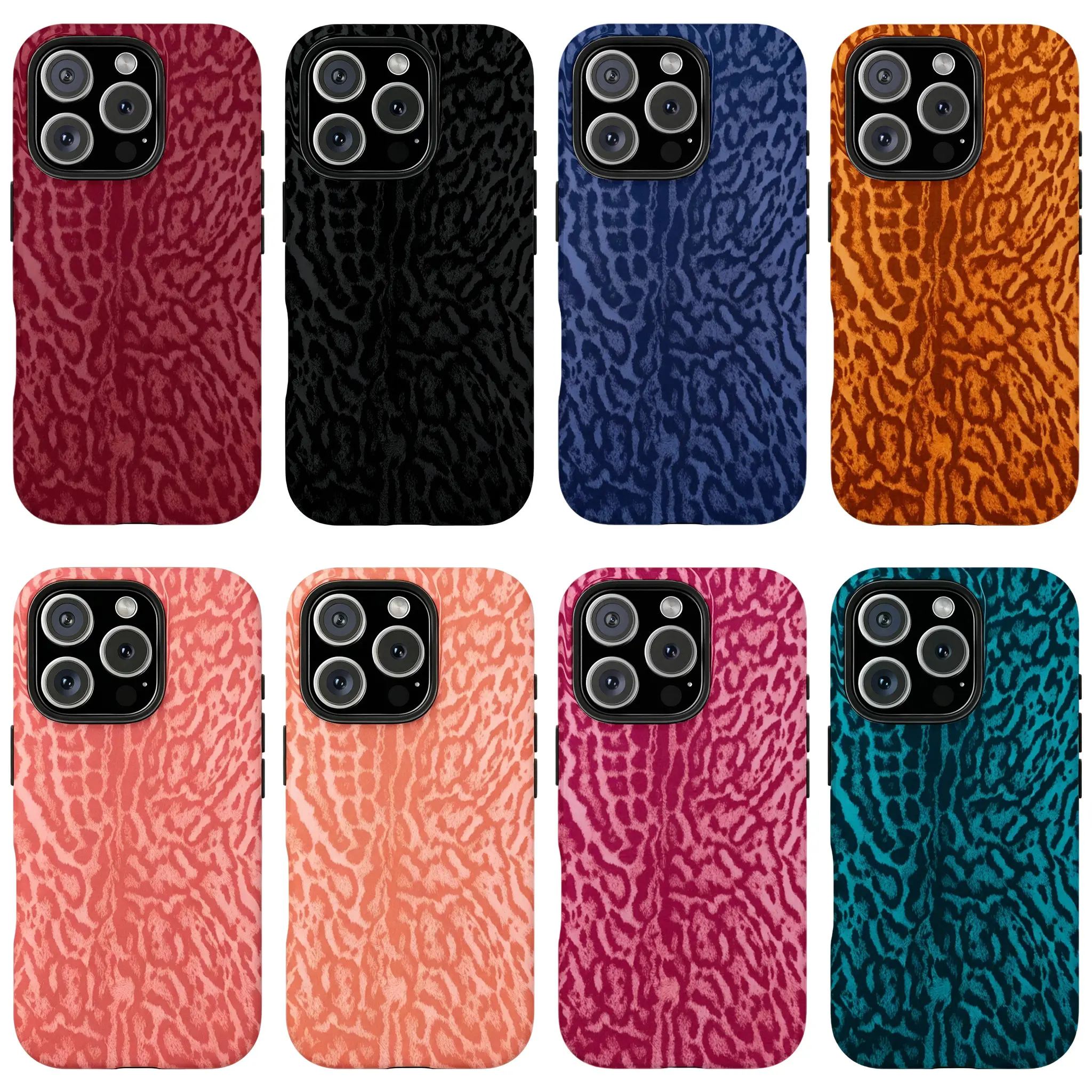 [Magnetic Compatible] 8 Style Of Leopard Print Tough Phone Case, Stylish Protective Cover Hard Case, Phone Case For iPhone 17 16 15 14 13 12 Pro Max Air, Compatible with Samsung Galaxy S26-S21, Summer Style Phone Case, Girl Outfit Phone Case, Gift
