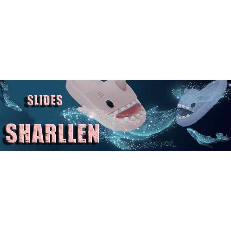 (New)Shark Slides for Women and Kid Novelty Pillow Slippers Open Toe Shark Sandals Cushioned Cloud Slides