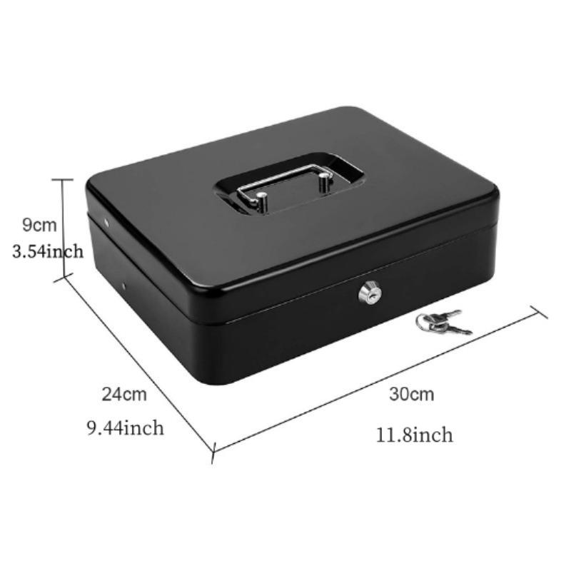 Money Saving Box with Key Lock, Metal Safe Box, Security Safe Box, Durable Money Saving Box with Safe Storage for Home Office, Gift for Friends & Family