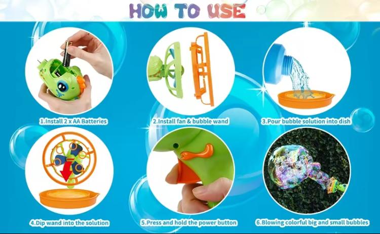 Dinosaur Bubble Machine ,Bubble Machine,Model Blowing Big Bubble ,Fully Automatic Handheld Electric Bubble Machine,Outdoor Parent-Child Toys,Suitable for children aged 3 years and above Rubber