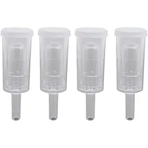 4 Piece Simple Airlock Homebrew Air Lock With Cap Beer Fermentation Wine Making Twin Bubble Grommet Airlocks