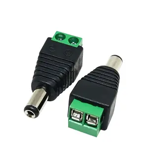 No Soldering Dc Plug 5.5*2.1mm Female Power Connector, CCTV Surveillance Camera Adapter, Easy Installation, Durable Design