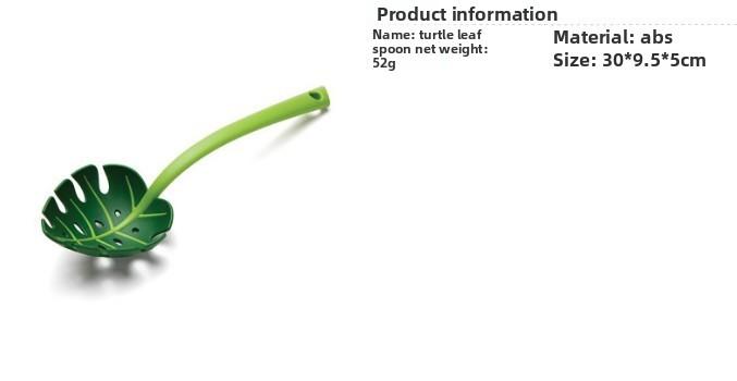 Creative Monstera Leaf Slotted Spoon, Jungle Spoon Kitchen Utensil, Unique Green Leaf Pasta Strainer