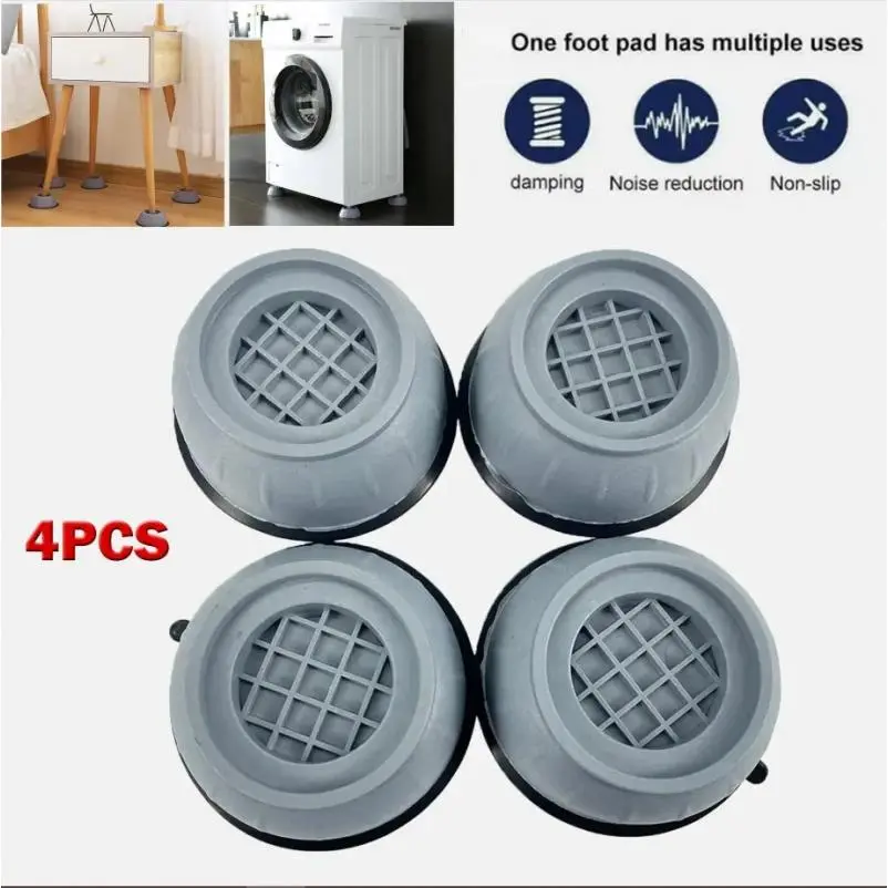 4/8PCS Anti Vibration Washing Machine Mats Support Anti-Slip Rubber Feet Base Pads