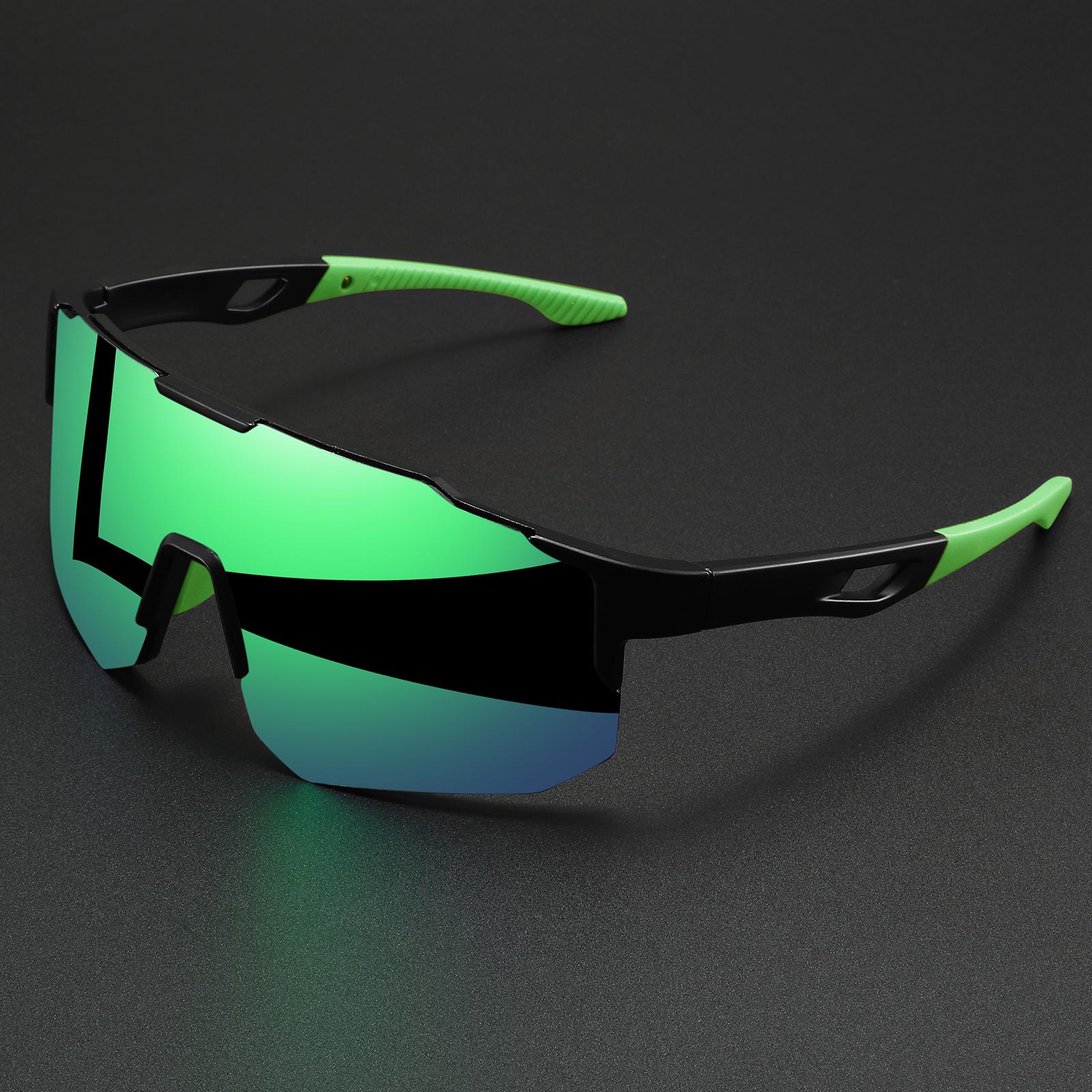HavenThread Oversized Wraparound Sports Sunglasses for Men Women UV400 Protection Colorful Windproof Anti Glare Eyewear Comfort Fit Unisex Shades for Cycling Hiking Running Fishing Outdoor Activities