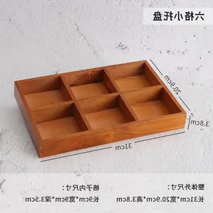 Retro Wooden Lipstick Organizer, Desktop Cosmetic Storage Box with Divided Compartments, Made of Wood