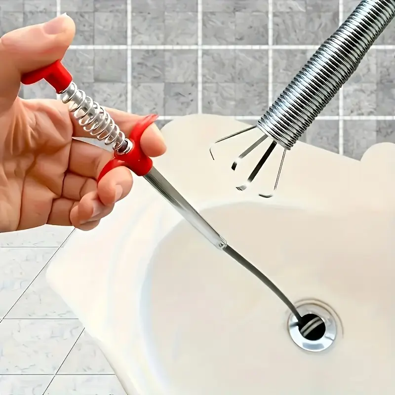 1pc Drain Snake, Toilet Unclogger - Household Toilet Drain Claw Tool with 4 Claws, Pipe Snake, Flexible Handheld Drain Grabber, Debris Grabber for Picking Up Trash, Sink Drain Clog Remover for Home Sinks, Drains, Toilets, and Restaurant/Hotel Sinks