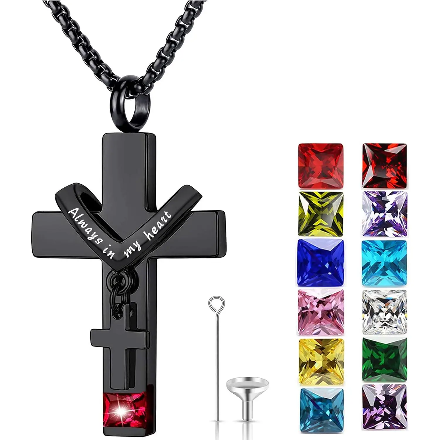 Birthstones Urn Necklaces for Ashes  Cremation Pendant Urns for Human Ashes Memorial  Locket