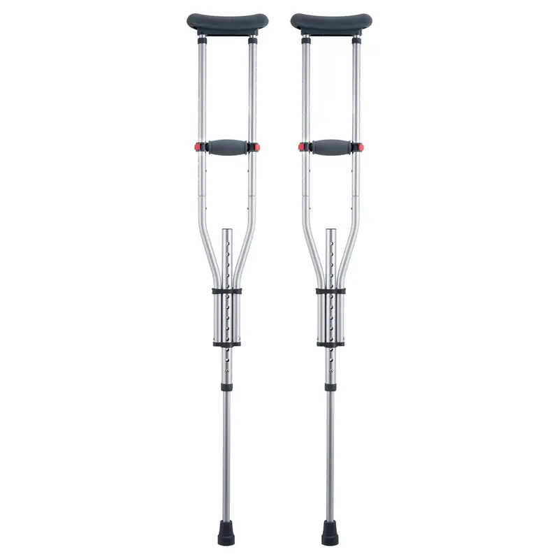 Underarm Crutches, 13-Level Height Adjustable Underarm Walking Crutches, Lightweight Aluminum Crutches for Adults Teenager - with Soft Underarm Pad for Leg Injury Surgery Disabled, 1 Pair 300LBS