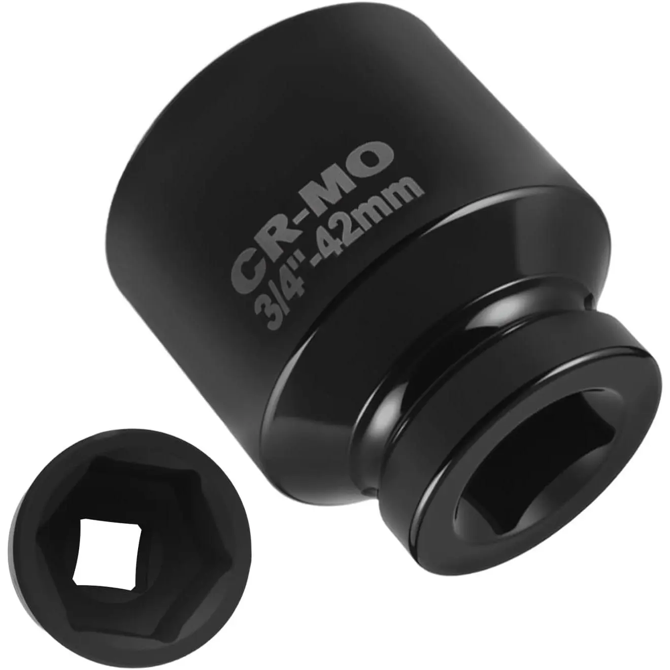 42mm   Socket with 3/4" Drive Port,Short Version  Axle Nut Socket with 6-point Design for Quick  Axle Nut Disassembly,Non-slip Automotive Tools  42mm Sockets (42mm-3/4"Drive)