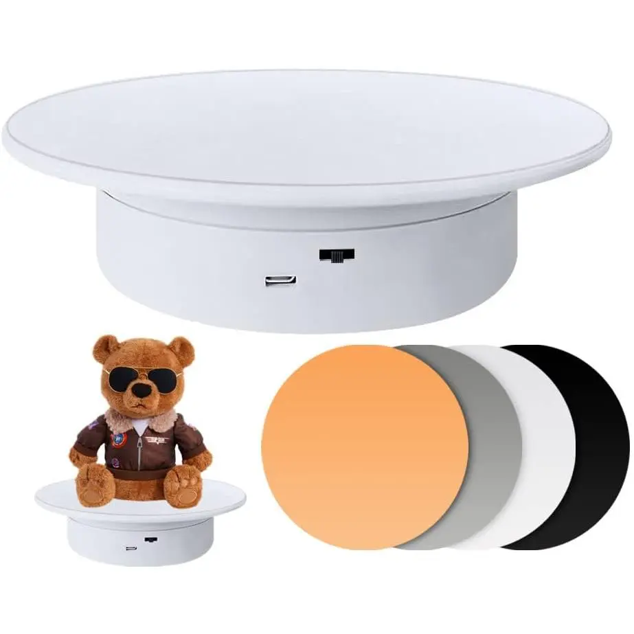 Display 360  Electric Turntable,for Small Product Display, 7.87in Diameter product photography turntable