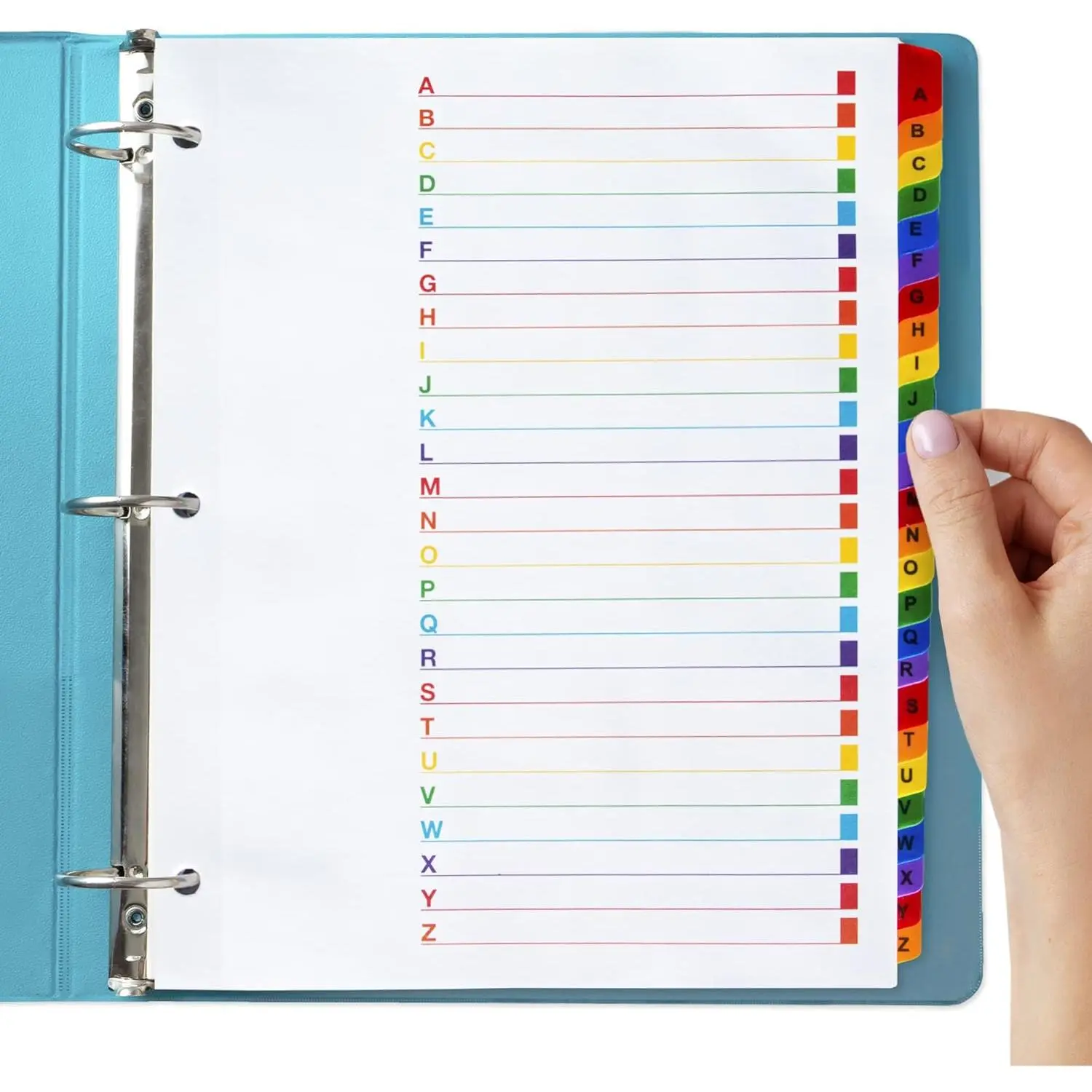 Alphabet Binder Dividers for 3 Ring Binder - (3 Sets of 26), 8.5 x 11 Letter Size, A-Z Dividers - Easy Organization and Maximum Coverage