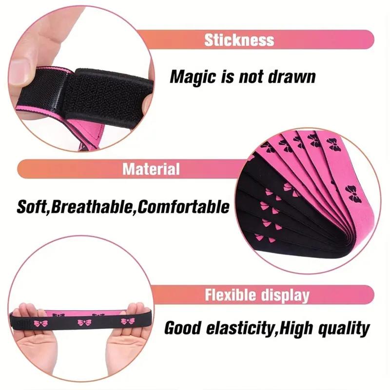 Lace Melting Band, 5 Counts Elastic Band for Wigs, Edge Wrap To Lay Edges, Pink Tape Extensions, Hair Weave Extensions, Hair Styling Accessories for Women & Girls, Lace Wig Adhesive