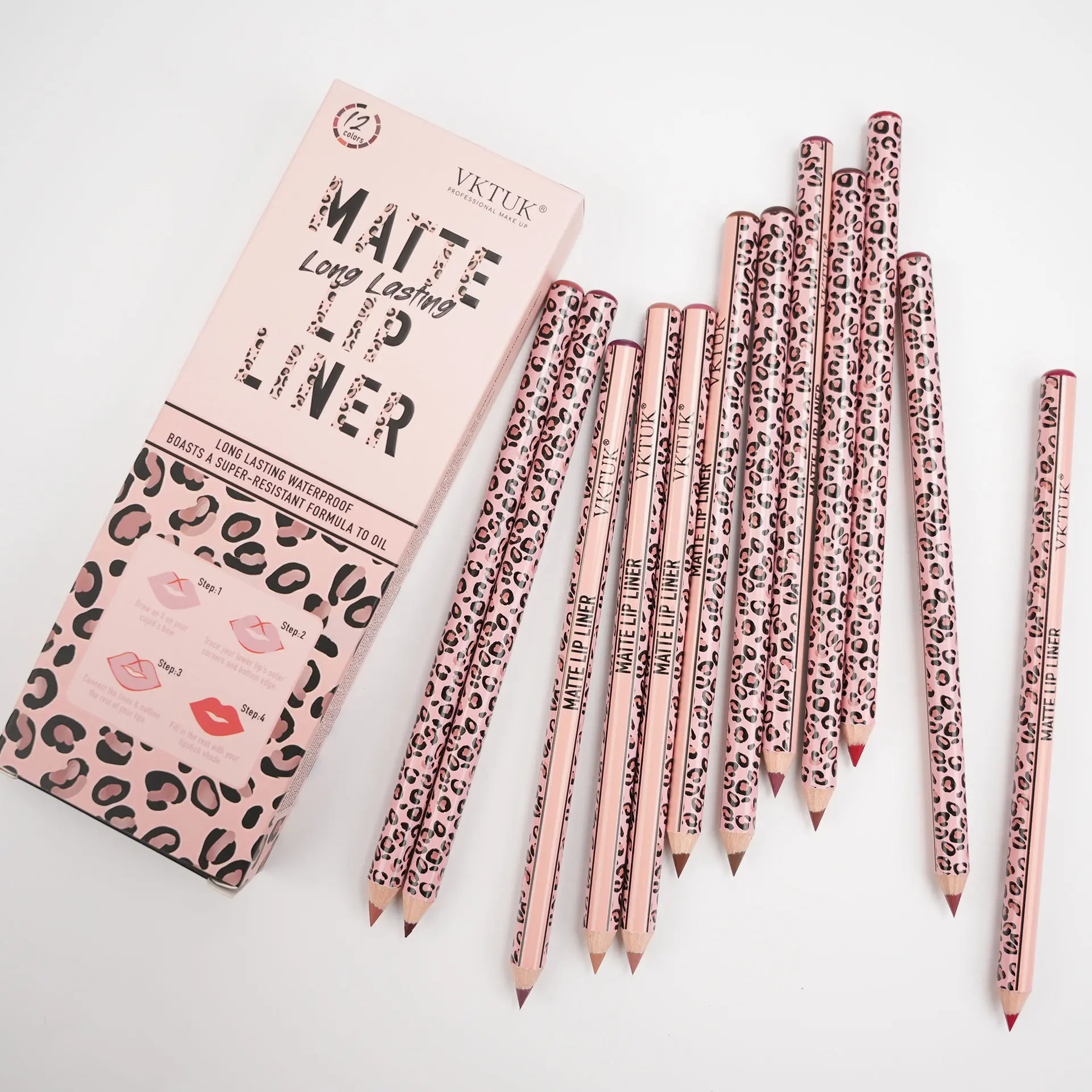 Full 12-Color Lip Liner Set – Matte High Pigment, Long-Lasting Non-Fading for Lip Contouring & Lipstick Base, Natural & Bold Lip Looks - Must-Have Beauty Tool for Women, Lip Makeup, Cosmetic Sets