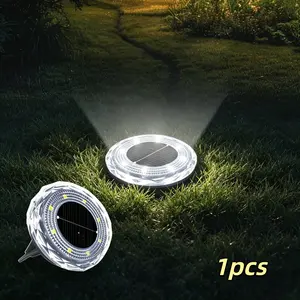 1-Pack Outdoor Solar Underground Lights, Crystal Diamond Texture, Courtyard Garden Lawn Landscape Ambient Lights, Needoh Garden Lights