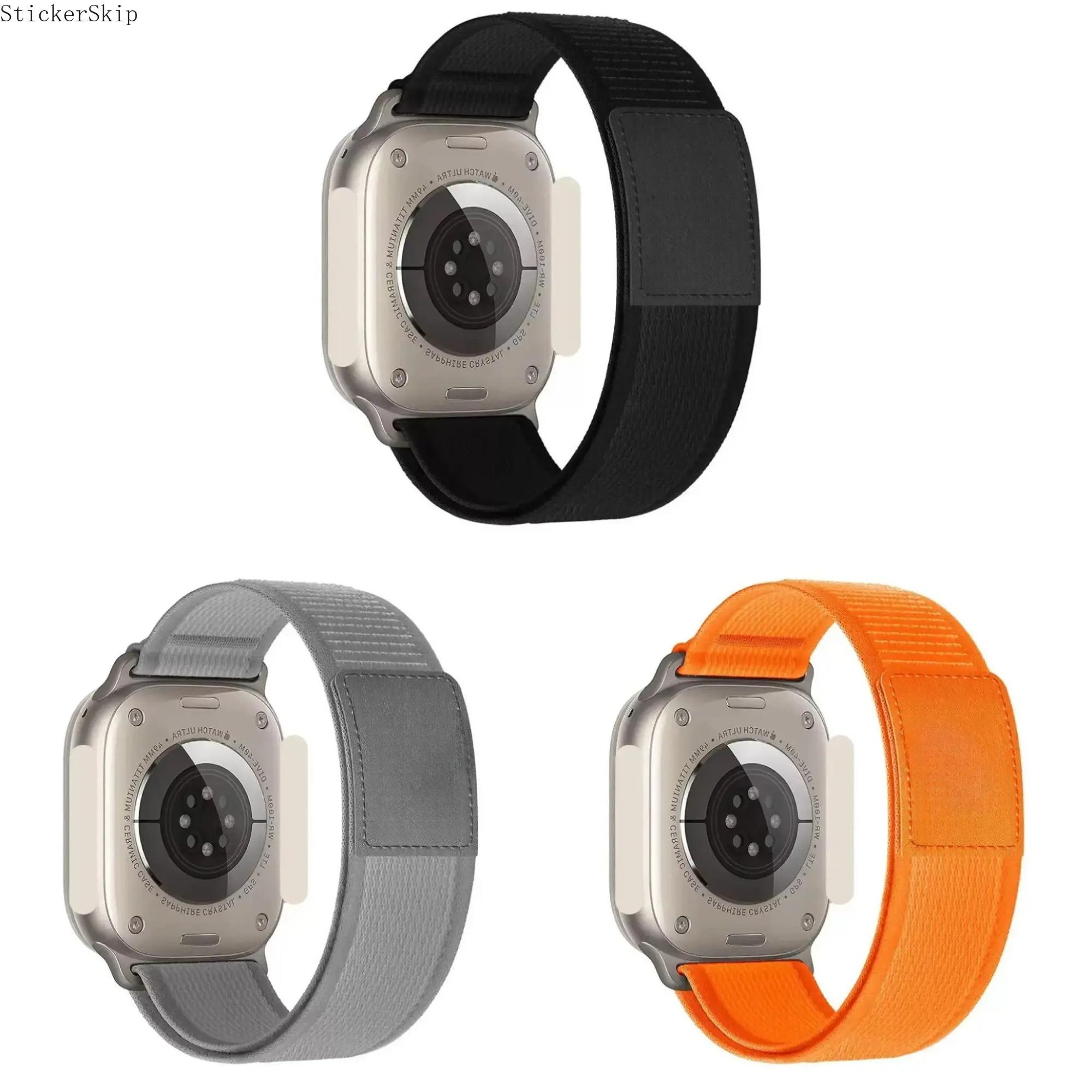 2026 NEN Fearless Trail Loop Watch Band for Apple Watch 49mm 46mm 45mm 44mm Nylon with Leather Buckle Comfortable & Durable