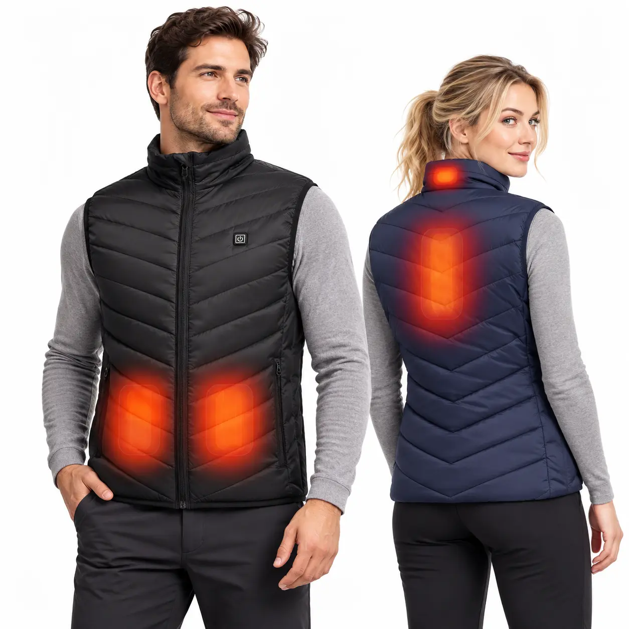 Electric Heated Jacket for Men and Women, Warm Winter Outerwear with 2/4/9 Heating Areas and 3 Heat Levels, USB Powered Thermal Coat for Daily Commuting, Outdoor Activities and Cold Weather