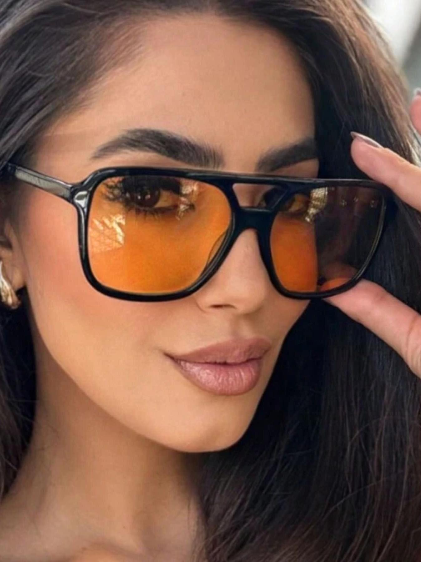 Women's Vintage Candy Color Square Fashion New Sunglasses, Uv400 Protection, Polycarbonate Frame, All Seasons, Party Style