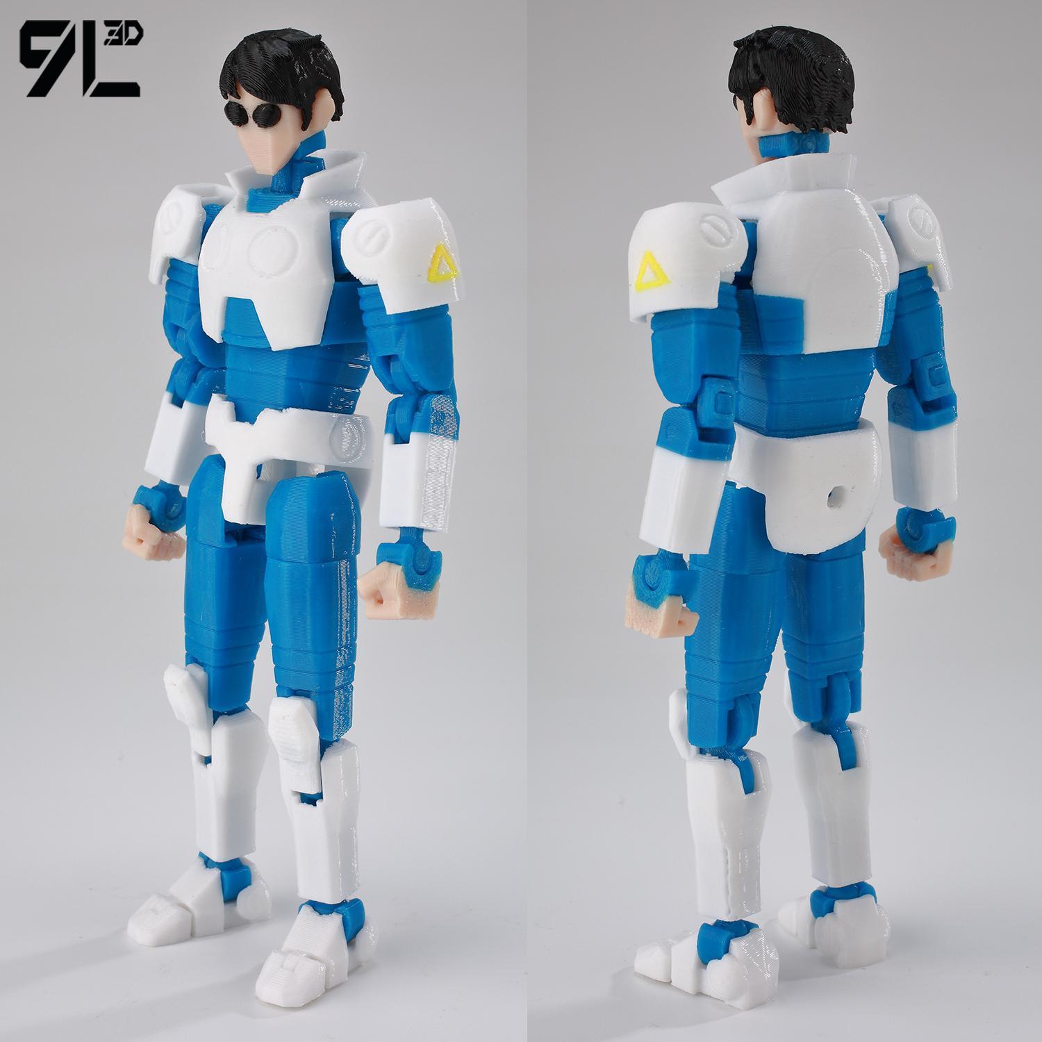 9L3D Printed Invincible Tech Jacker T13 Lucky13 Action Figure Dummy13 Motorcycle Multi-Jointed Collectible Model Toy Titan13