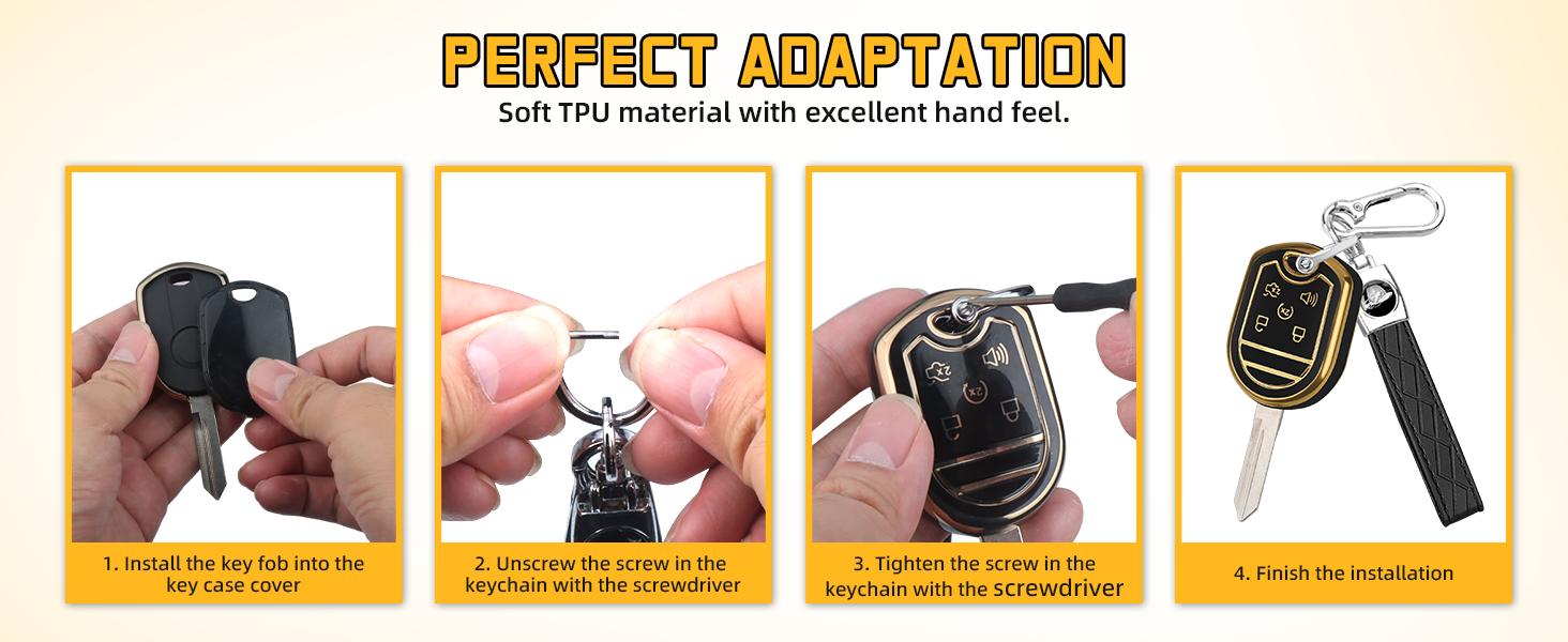 for Ford Key Fob Cover with Keychain,Tup 360° Full Protection Hard Case,Compatible with Ford F-150 F-250 F-350 F-450 F-550 F-650 Super Duty Explorer Expedition (Purple, Silver Border)