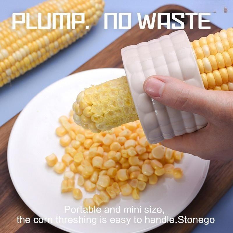Non-Slip Handle Safe Efficient Corn Sheller Multi-Functional Rustproof Kitchen Tool Creative Corn Kernel Stripper Salad Prep Helper Labor-Saving Hand-Protective Home Corn Peeler Convenient Durable Corn Removal Tool Kitchen Gadgets