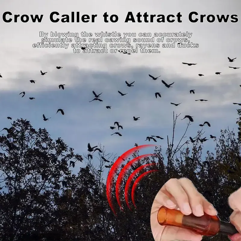 Crow Whistle Portable Pet Training Tool Ultrasonic Crow Whistle For Training Attract Ducks Outdoors Hiking Backpacking Travel Survival Hunting