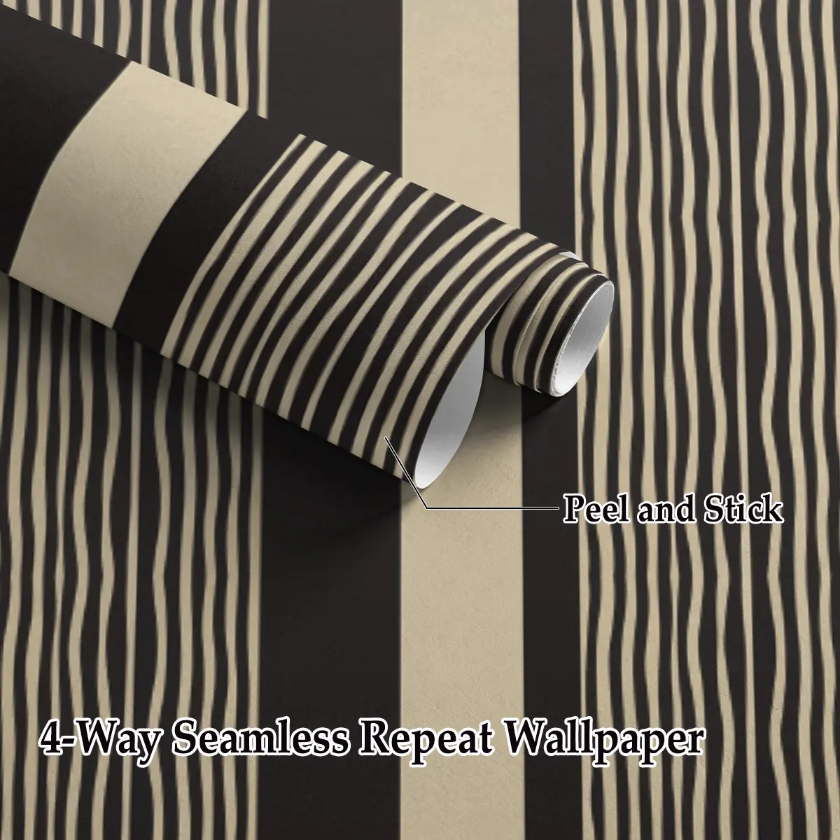 1 Roll Peel & Stick PVC Wallpaper,Adhesive Wallpaper,Flat wood grain stripe,Easy-apply seamless sticker, firm anti-warp edges, peelable design hides wall flaws for bar and all rental house interior decor