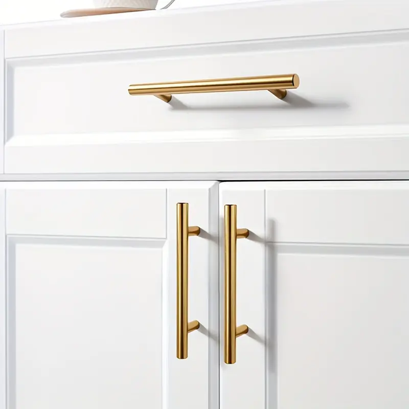 20-Pack Gold Stainless Steel Cabinet Pulls - 5.9/7.87in Brushed Arch Handles for Kitchen Drawers, Includes Mounting