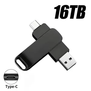 16TB USB 3.2 Flash Drive 520MB/s High Speed 2in1 TypeC OTG Pen Drive Waterproof Large Storage for Phone Computer PC Data Storage