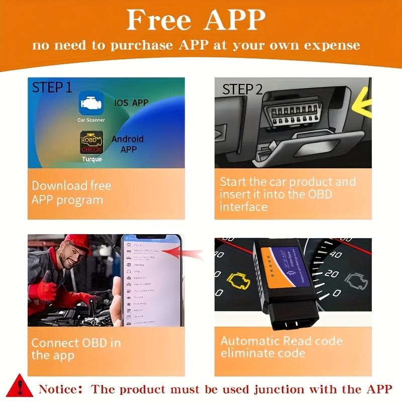 Wireless Obd2 Scanner, Car Diagnostic Tool, Full System Scan & Emission Test, Real-Time Data Analysis Via Android & iOS, No Battery Needed, Durable Design