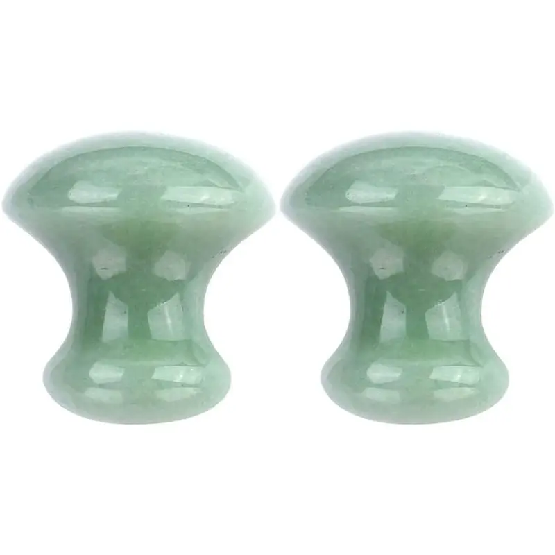 Ice Roller 2Pcs Facial Tools, Green Jade Quartz Massage Rollers Stones Scraping Massage Tool for Women Home Spa